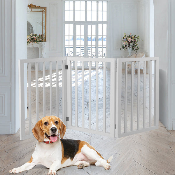 Pet Gate Dog Fence Retractable White 139Cm X 60.5Cm 1.8Cm Fences & Pens