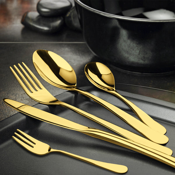 Stainless Steel Cutlery Set Travel Knife Gold Cutlery Sets
