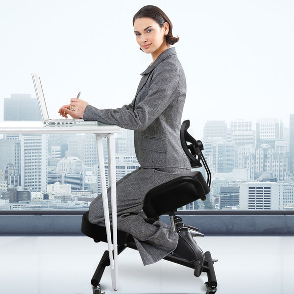Levede Kneeling Chair Office Ergonomic Black Office Chairs