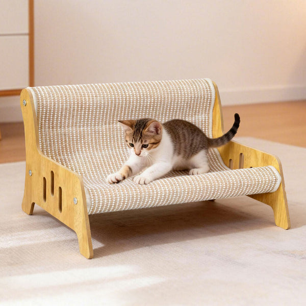 Pawz 2 In 1 Cat Scratcher Bed Lounge Chair 52Cm Wide Supports 10Kg Furniture & Scratchers