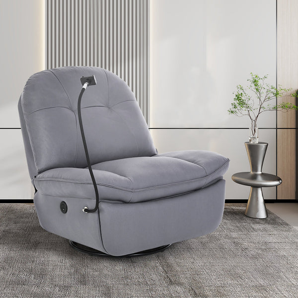 Levede Electric Recliner Chair Swivel Grey Comfortable Modern Seating For Living Room Or Office Office Chairs