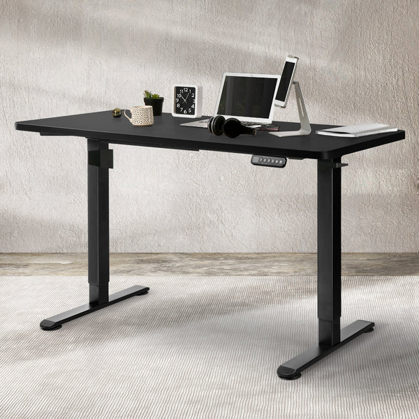 Levede Motorised Desktop 140X70cm Black Modern Ergonomic Office Or Home Workspace Home Office Desks