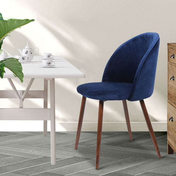 Levede 6X Seat French Navy Dining Chairs