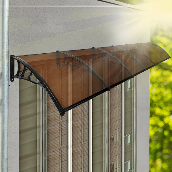 Mountview Door Awning Outdoor 1M X 6M Brown 1X6m Awning & Canopy Parts
