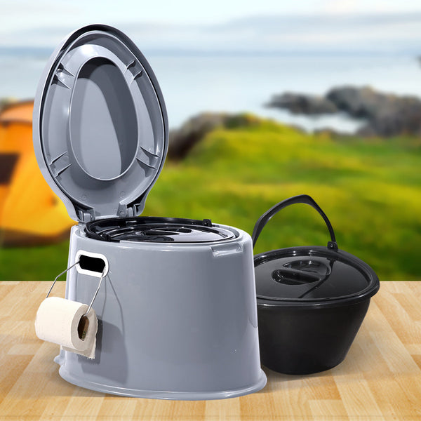6L Camping Toilet Outdoor Potty For Travel Hiking Rv And Beach Use Portable Toilets & Accessories