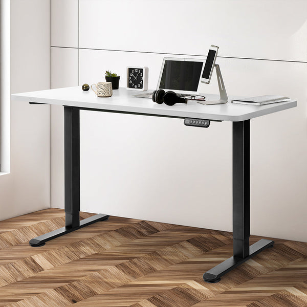 Levede Motorised Standing Desk Adjustable 120Cm White 800X 1.5Mm Standing Desks