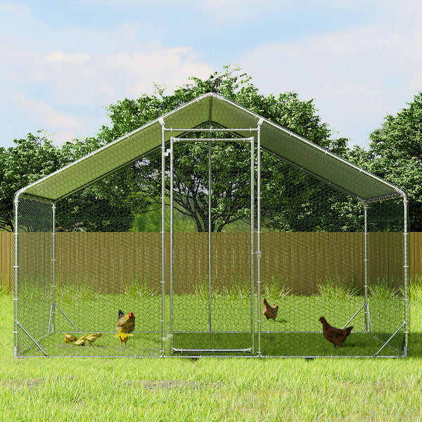 Pawz 200X300x194cm Large Metal Walk In Chicken Coop Cage Small Animal Cages & Hutches