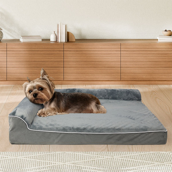 Pawz Orthopedic Dog Bed M Grey Comfortable Support For Medium Sized Dogs Pet Beds