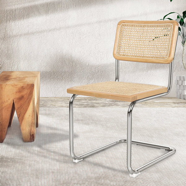 Levede Stylish Rattan Set Of 2 Comfortable Seating For Home Or Patio Dining Chairs