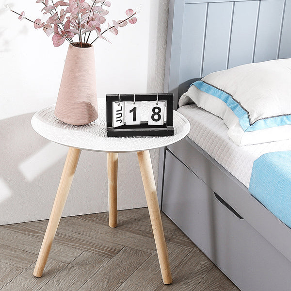 Levede Side Table Coffee Bedside End White Side Tables