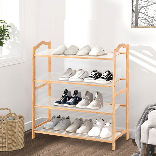 Levede Bamboo Shoe Rack Storage Wooden Shoe Racks