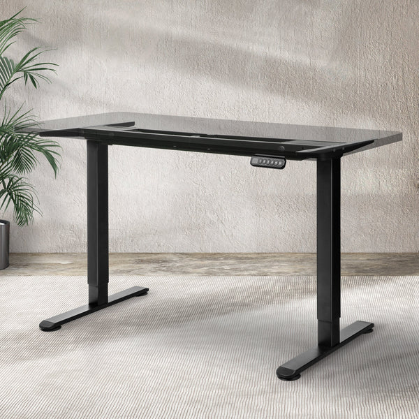 Levede Motorised Standing Desk Frame Black Dual Standing Desks