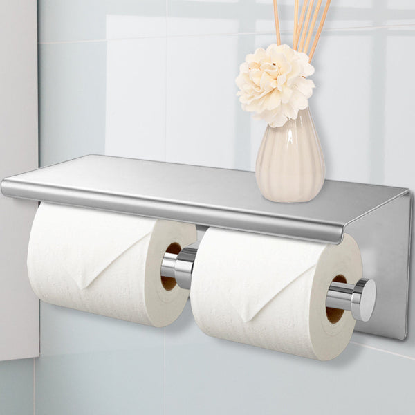Toilet Paper Holder Double Roll Stainless Toilet Paper Holders & Storage