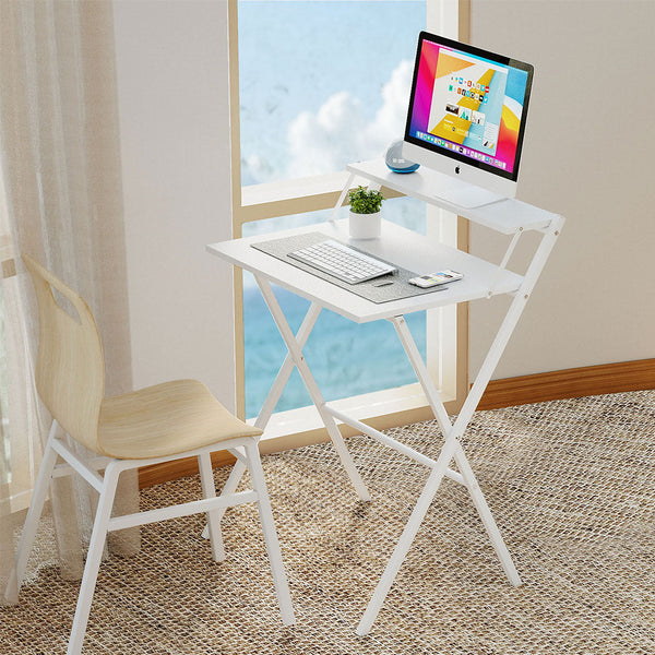 Levede Foldable Computer Desk Office Study White Home Office Desks