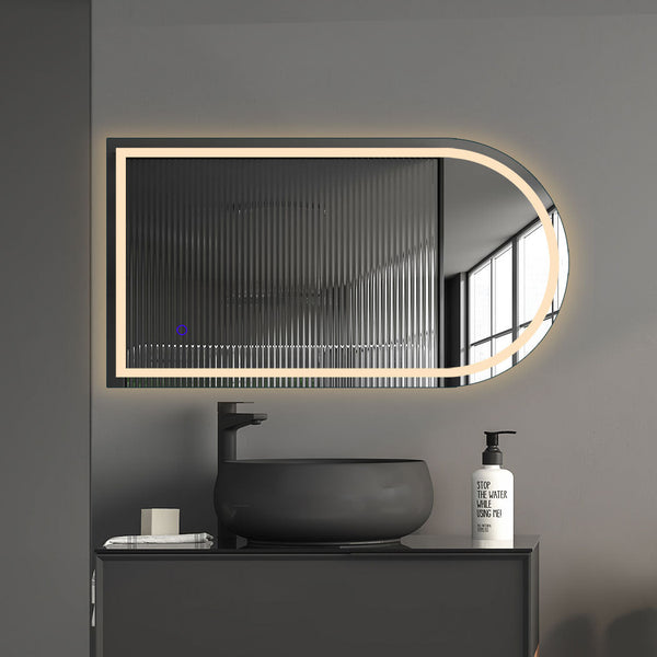 Emitto Led Wall Mirror Arch Anti Fog 50*90Cm 50X90 Mirrors