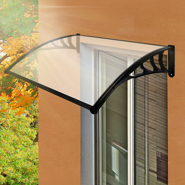 Mountview Door Awning Outdoor 1M X 1.2M Transparent 1X1.2M Awning & Canopy Parts