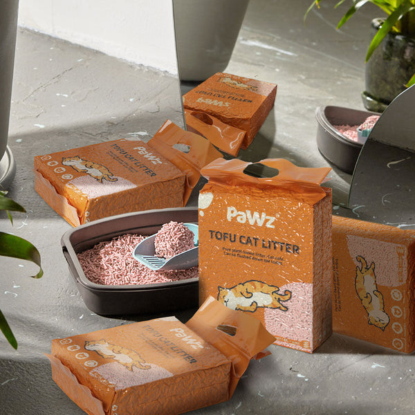 Pawz 2.5Kg Tofu Clumping Peach 4Pcs Cat Litter
