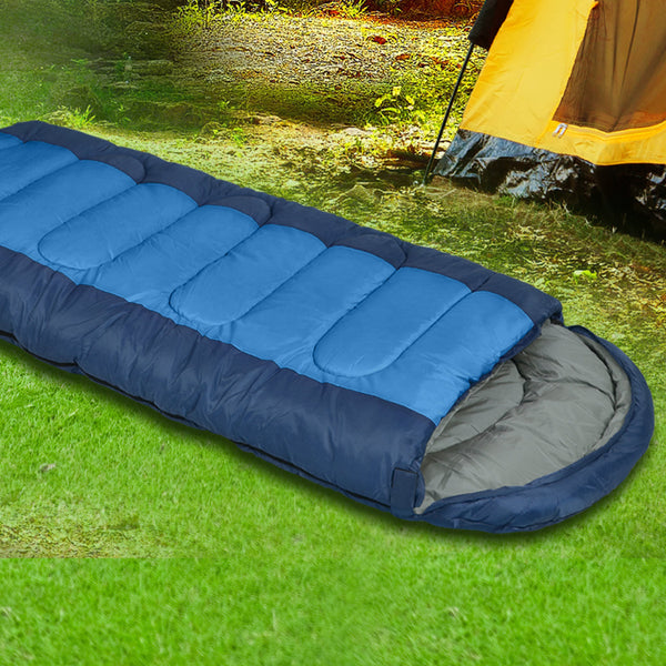 Mountview Sleeping Bag Outdoor Camping Blue Sleeping Bags