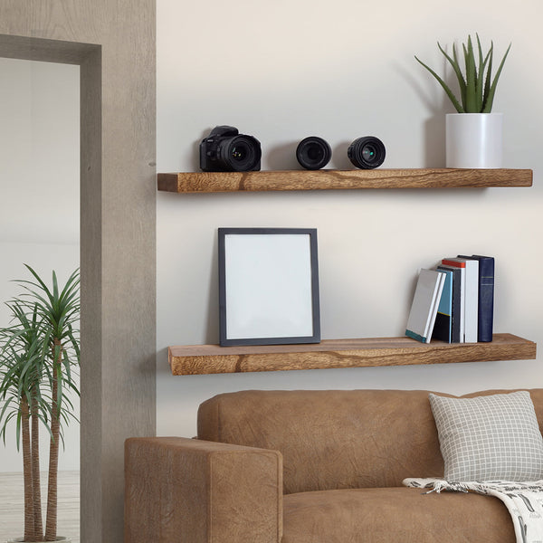 Levede 2 Pcs Floating Shelves Wall Mounted Medium Hanging Shelves