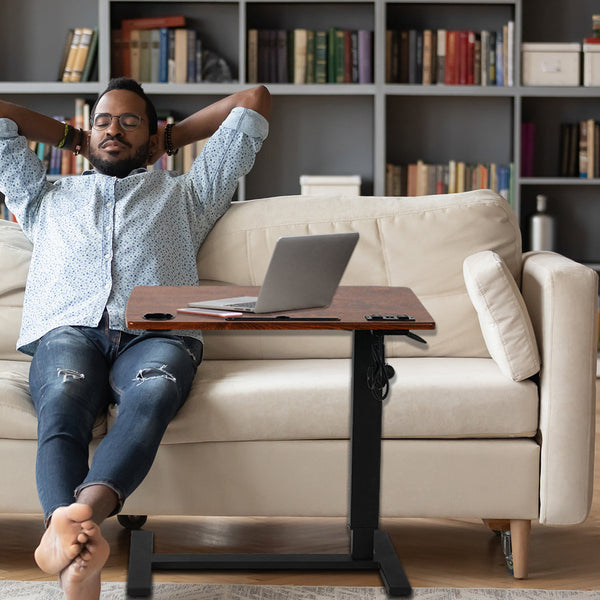 Levede Standing Desk Height Brown Standing Desks