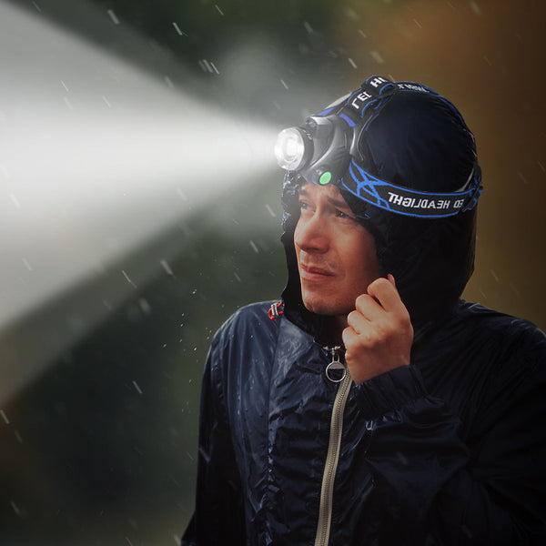 2X 500Lm Led Headlamp Headlight Flashlight Bright Durable Waterproof Adjustable Head Torches