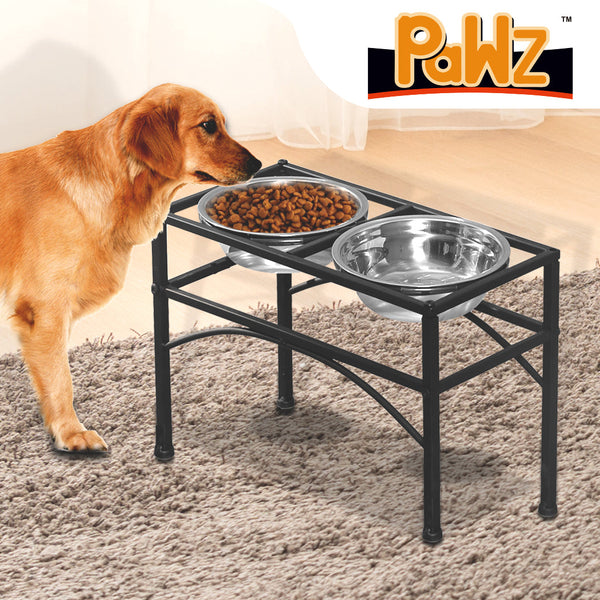 Pawz Dual Elevated Raised Pet Dog Puppy Large Comfortable And Ergonomic Feeding Station For Pets Dog Bowls