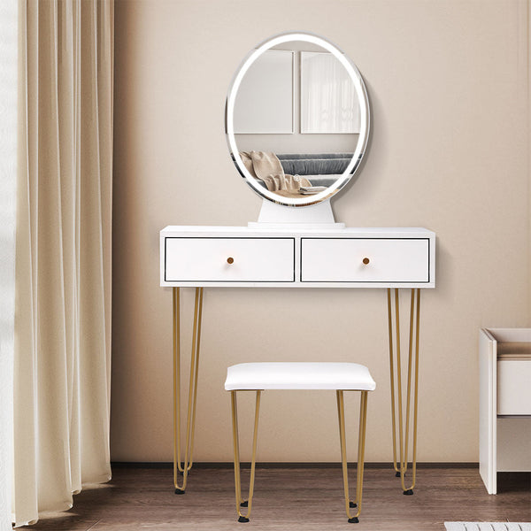 Levede Dressing Table Led Light Strip White Dressing Tables
