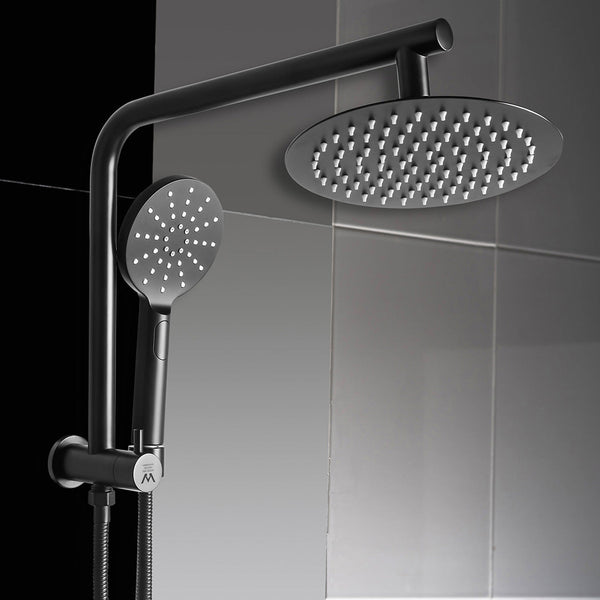 Shower Head High Pressure Set Rain Round Black Shower Heads & Combos