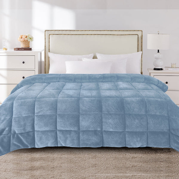 Dreamz Cozy Blue King Doona Comforter Blanket Soft Warm Bedding For Relaxation King Doonas