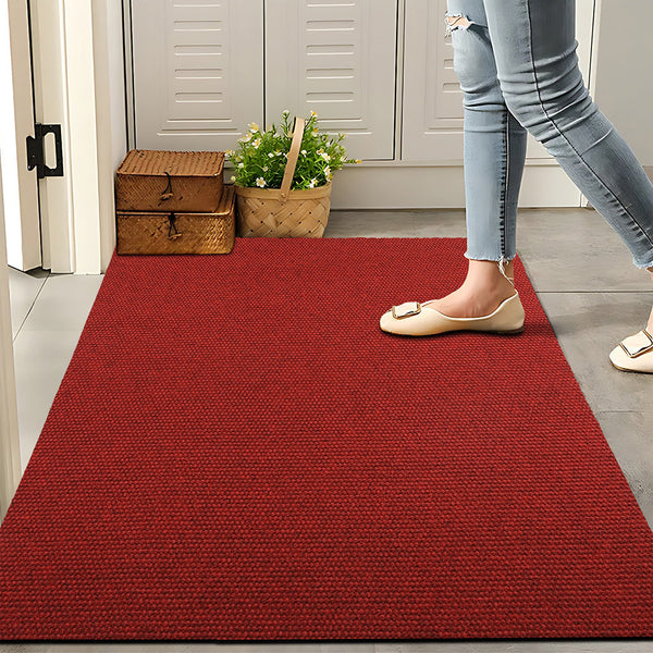 Marlow Extra Large Floor Rug Outdoor 90Cm X 305Cm Soft Red Non Slip Area Carpet Rugs