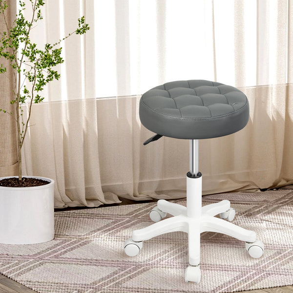 Levede Rolling Bar Stool Grey Benches Bar Stools