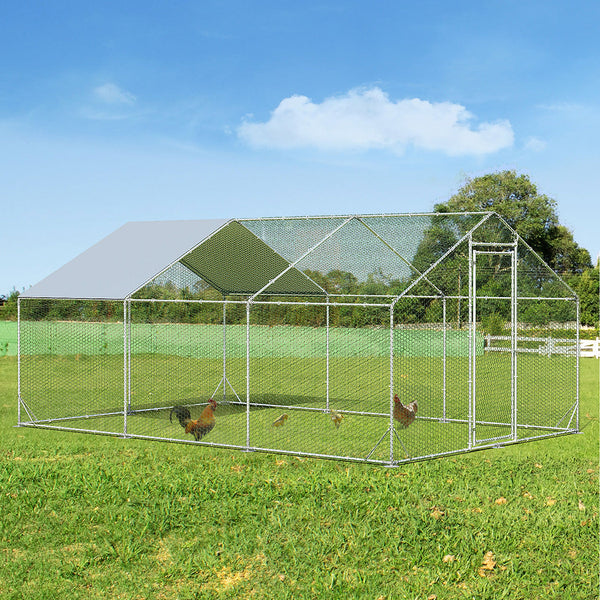 Pawz 600X300x194cm Large Metal Walk In Chicken Coop Cage Poultry Cages