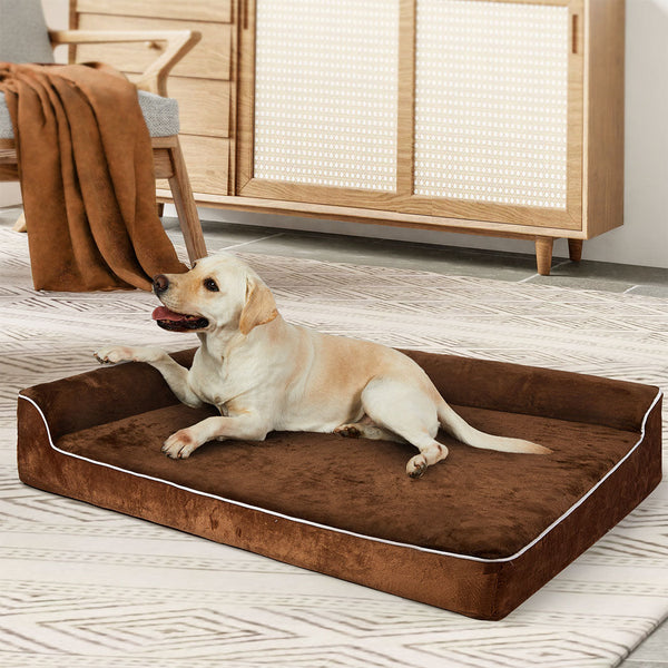 Pawz Orthopedic Dog Bed Xxl Coffee Plush Supportive Rest For Large Dogs Pet Beds