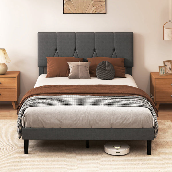 Levede Bed Frame Upholstered Platform Mattress Base Double Double Bed Frames