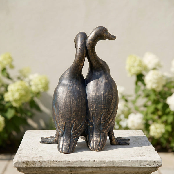 Levede Duck Garden Ornament Resin Statue Antique Bronze Finish Ornaments & Statues