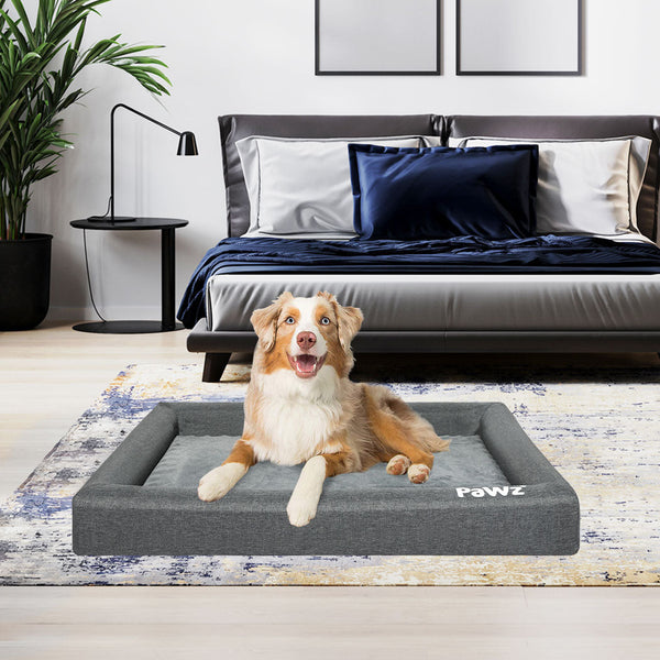 Pawz Memory Foam Pet Bed Calming Dog L Large Comfort And Support For Relaxed Sleep Pet Beds