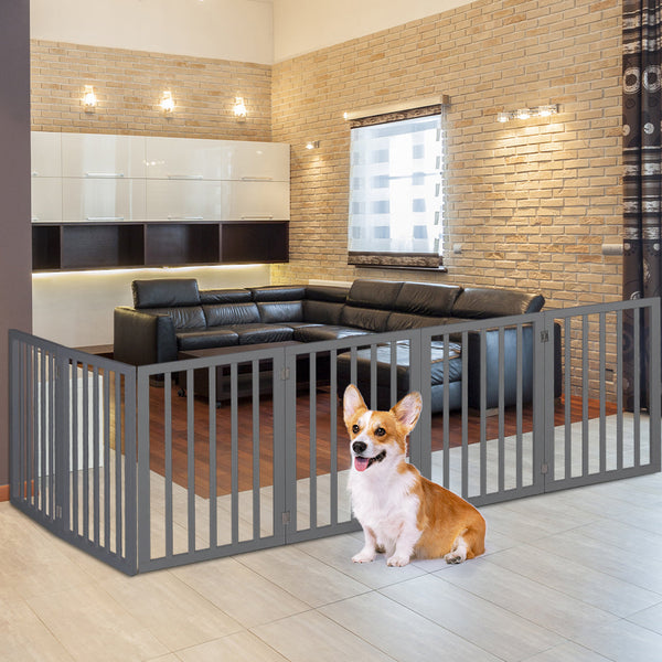 Pawz Pet Gate Dog Fence Safety Grey 100 Pack Fences & Pens