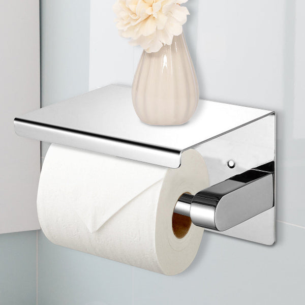 Toilet Paper Holder Roll Bath Tissue Silver Toilet Paper Holders & Storage
