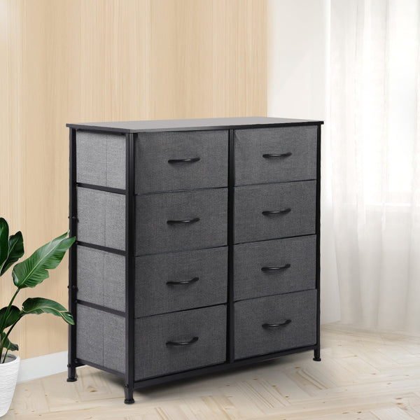 Levede Storage Cabinet Tower Chest Dark Grey Cabinets & Cupboards