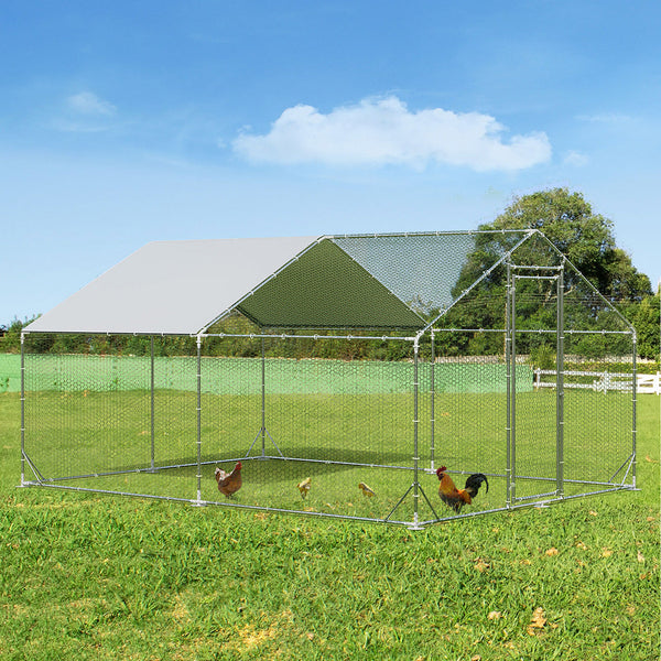 Pawz 400X300x194cm Large Metal Walk In Chicken Coop Cage Spacious And Secure Home For Poultry Poultry Cages