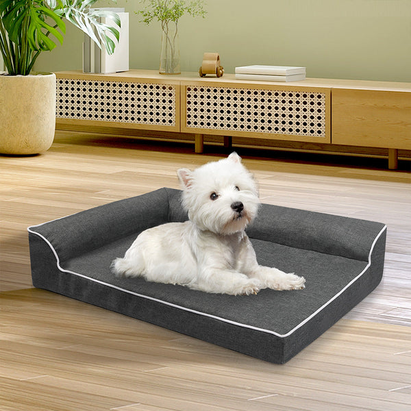 Pawz Orthopedic Dog Bed M Grey Soft Supportive Cushion For Medium Dogs Pet Beds