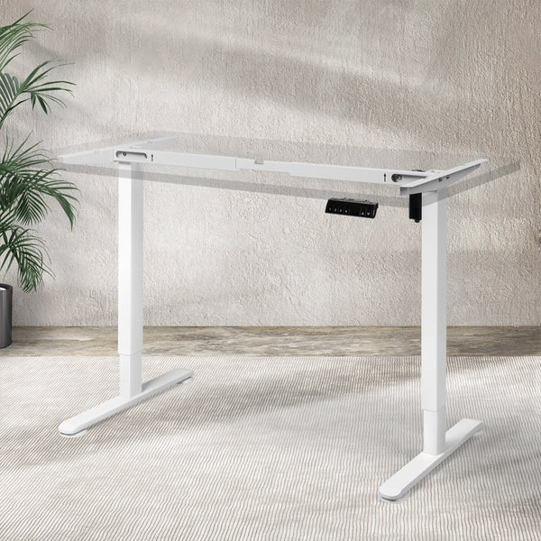 Levede Motorised Standing Desk Frame White Single Standing Desks
