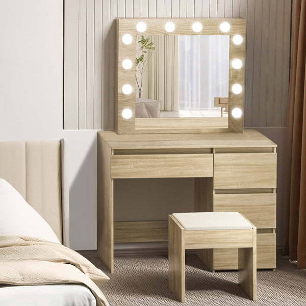 Levede Dressing Table Stool Set Makeup Mirror Led Dressing Tables
