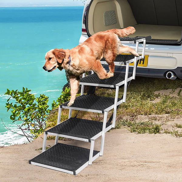 Pawz 6 Steps Dog Ramp Height Black Pet Transport