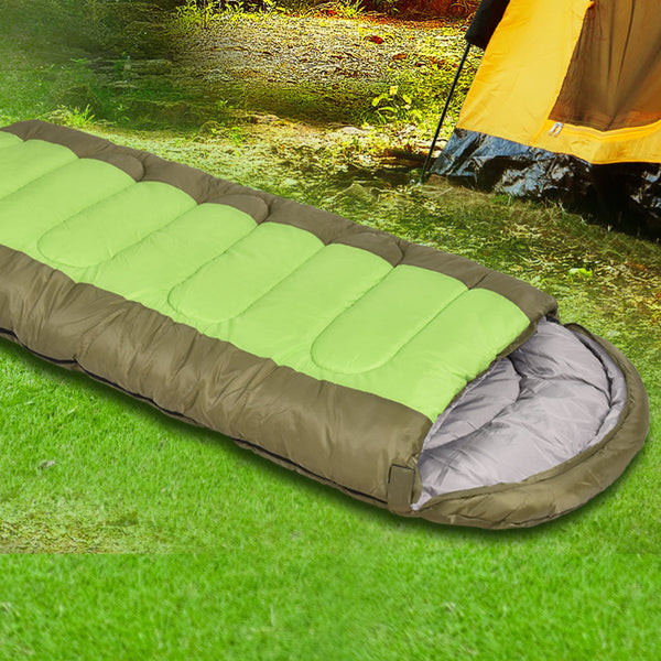 Mountview Sleeping Bag Outdoor Camping Green Sleeping Bags
