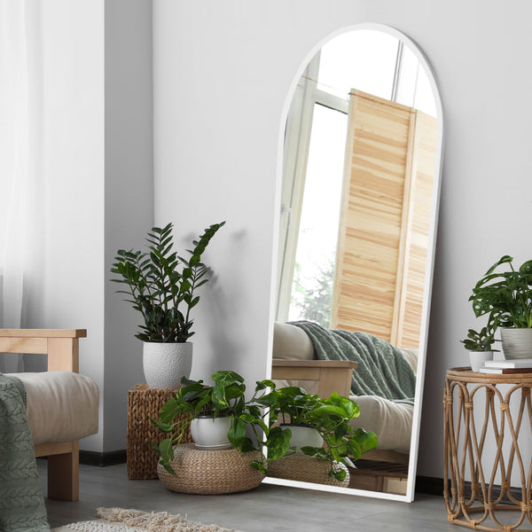 Yezi Floor Mirror Full Length 1.8M White Mirrors