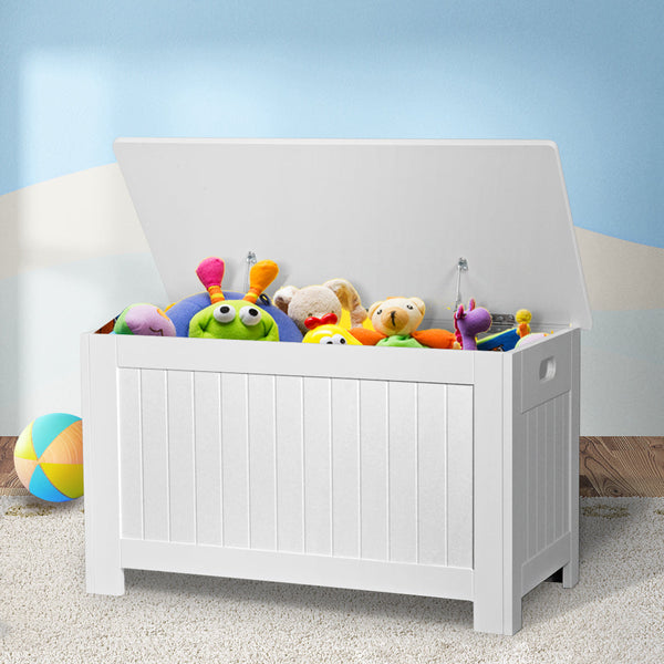 Levede Kids Toy Box Storage Chest Cabinet White Toy Boxes