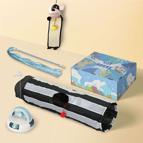 Pawz Interactive Pet Toy Set Cat Tunnel Furniture & Scratchers