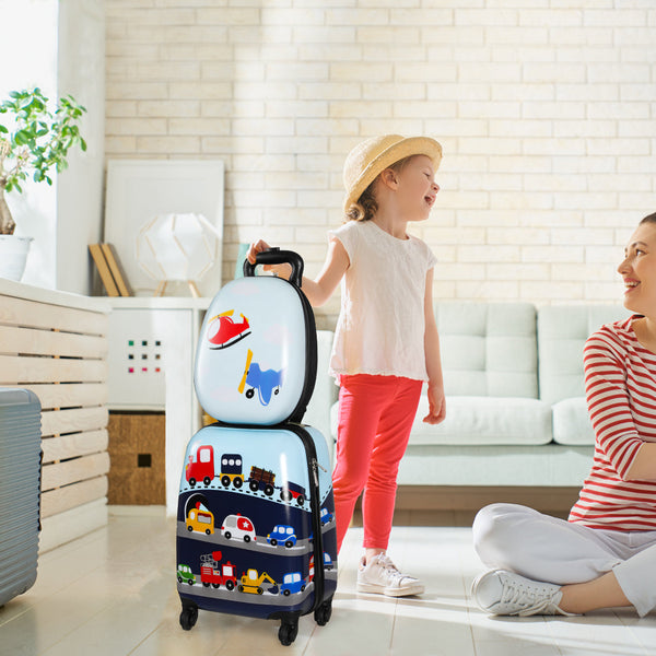 Bopeep 16''13'' 2Pcs Kids Luggage Backpack Set Travel Suitcases