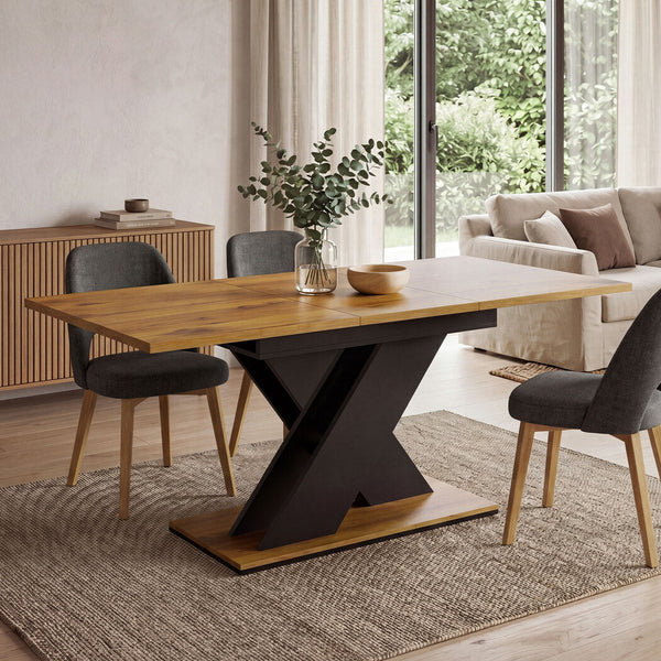 Levede Dining Table Extendable 120Cm 160Cm People Rectangular Room Dining Tables